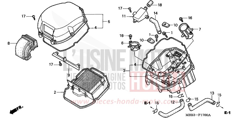 FILTRE A AIR de VTR "FireStorm" PEARL FLASH YELLOW (Y163) de 2001